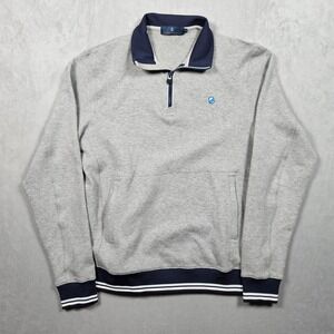 Extracurricular Sweatshirt Mens Medium Gray Quarter Zip Pullover Tipped Golf